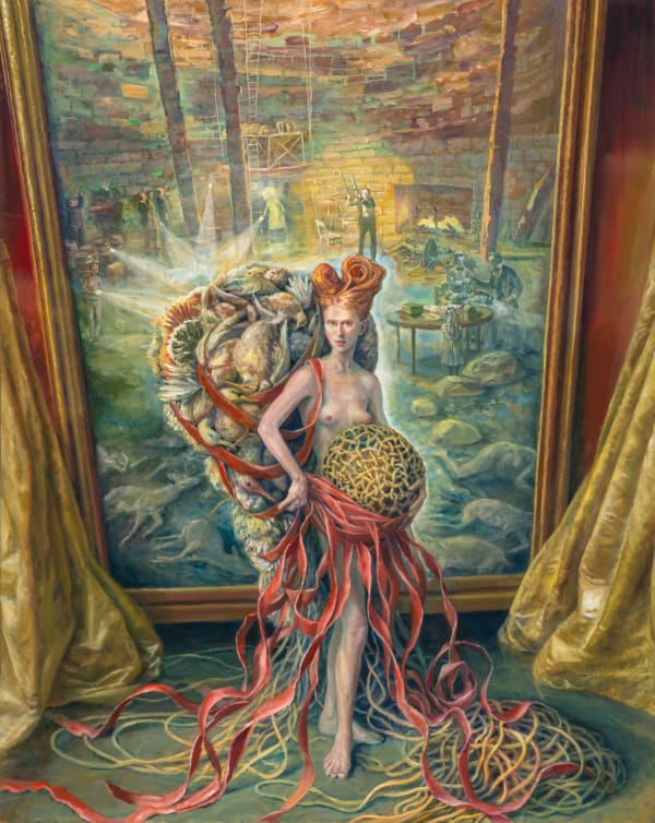 Julie Heffernan, Self-Portrait with Empty Nest, 2024