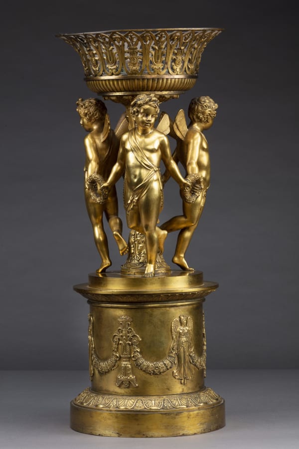 FRENCH GILT BRONZE CENTERPIECE, 1810 circa