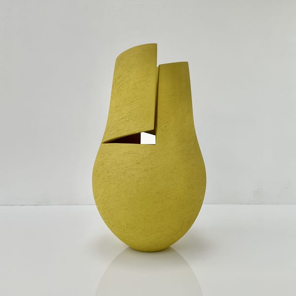 Ashraf Hanna, Chartreuse Cut and Altered Vessel, 2022