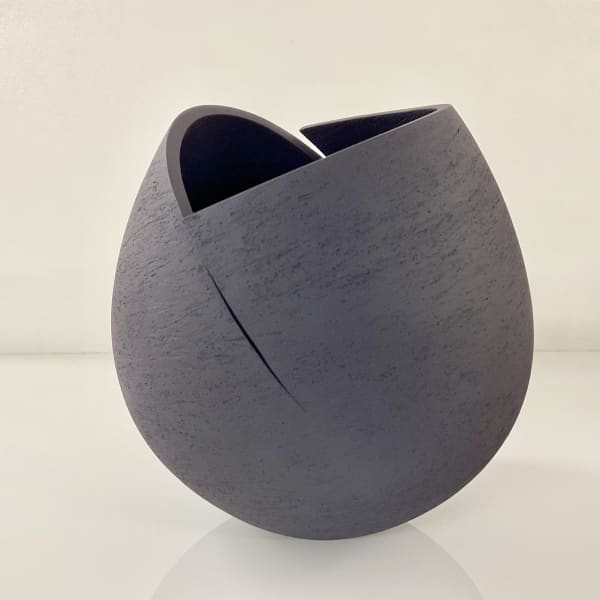 Ashraf Hanna, Deep Purple Cut and Altered Bowl Form, 2022