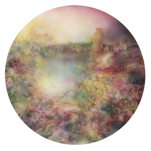 Peek of glistening ripples between petals 花叢中的影霞粼光