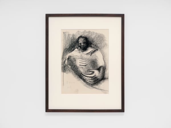 Katie van Scherpenberg O abraço [The hug], 1980s Charcoal on paper Unframed: 30 x 21 cm (11 3/4 x 8 1/4) Framed: 42.5 x 34 cm (16 3/4 x 13 3/8 in)