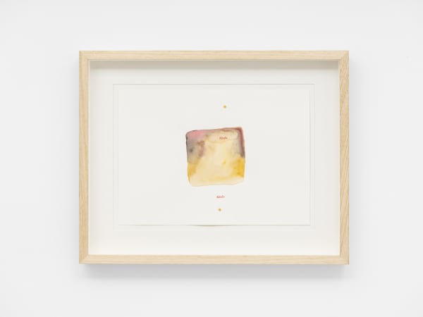 Waltercio CALDAS Ainda, 2014 Watercolour and stamp on paper 29.8 x 40.2 cm