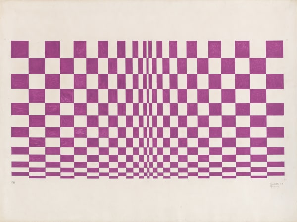 Luiz Sacilotto 1924 - 2003Study, 1974 Gouache on paper 48 x 66 cm 18 7/8 x 26 in