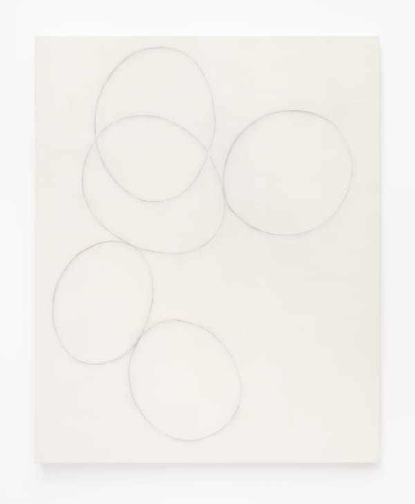 Alejandro Corujeira La luz (dibujo I) [The light (drawing I)], 2019 Signed and dated on the reverse Colour pencil and acrylic on canvas 150 x 120 cms 59 1/8 x 47 1/4 inches