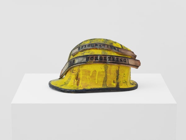 Francisco Valdés Firefighter Helmet II, 2023 Glazed stoneware 20 x 35 x 23 cm 7 7/8 x 13 3/4 x 9 in