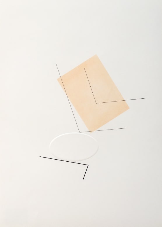 Waltercio CALDAS Untitled, 2013 Pastel, Nankin ink and paper relief on paper 51 x 36.5 cm