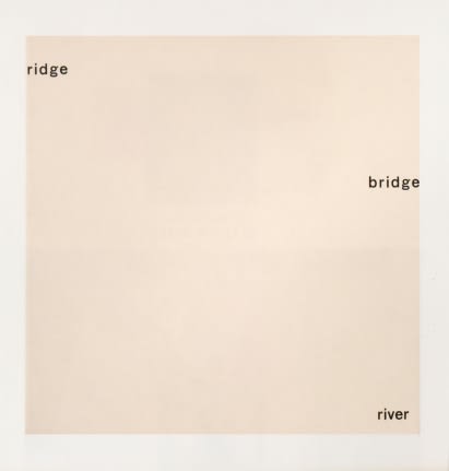 Willys DE CASTRO 1926-1988Cartaz-poema-Bridge, 1959 Offset print 49 x 49 cms 19 1/4 x 19 1/4 inches