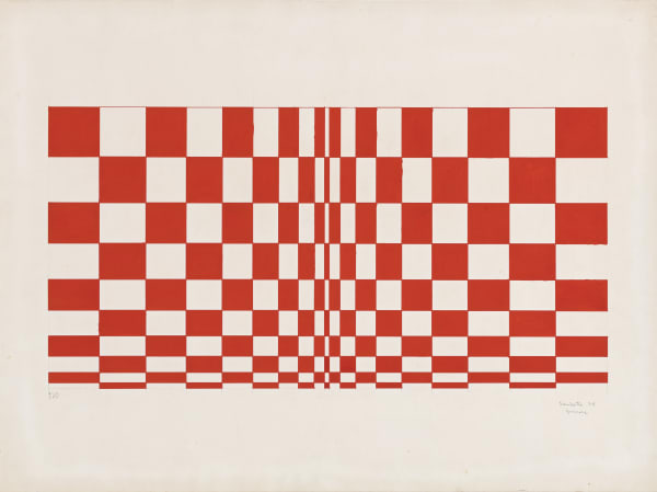 Luiz Sacilotto 1924 - 2003Study, 1974 Gouache on paper 48 x 66 cm 18 7/8 x 26 in