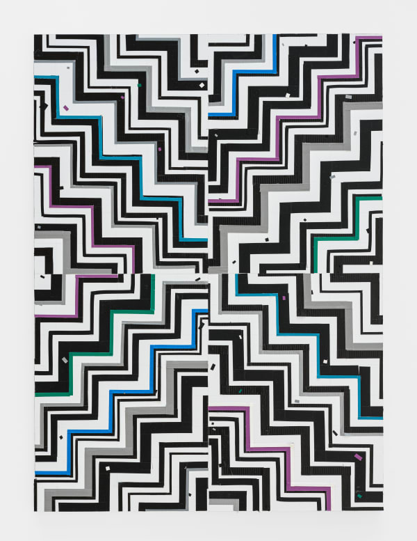 David Batchelor b. 1955Covid Variation (Tape 03) , 2021 Adhesive tape on dibond 78 x 57 cm 30 3/4 x 22 1/2 in