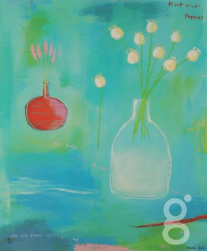 Emma Davis, Mint Green Poppies