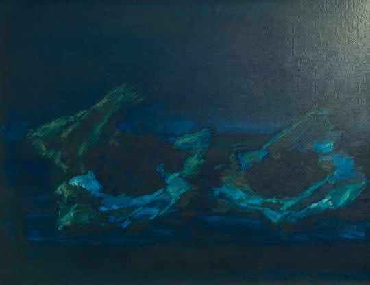 Modern British Paintings, 'Moonlit Grapes' by Albert Houthousen