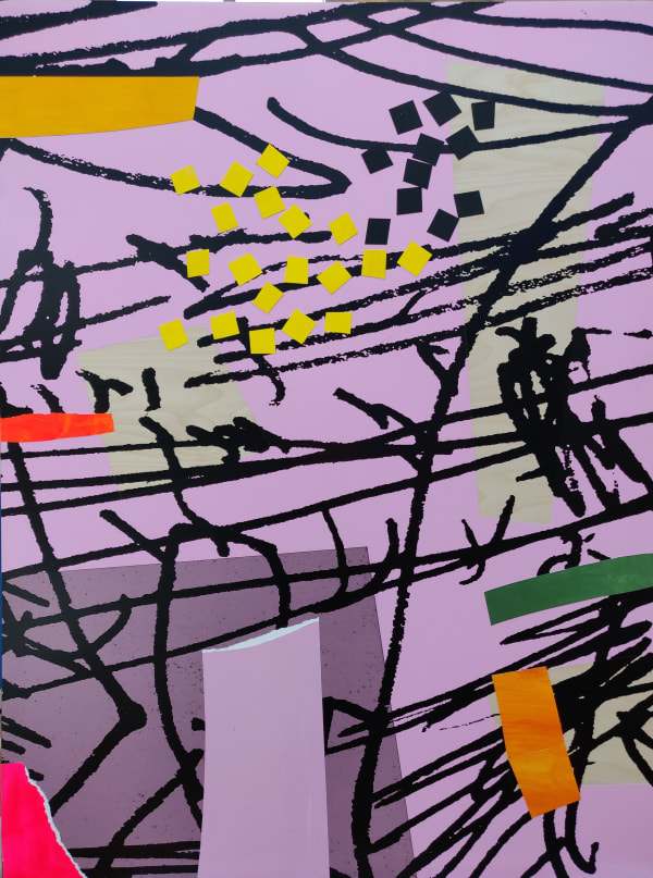 Bruce Mclean, Mid-Morning Magenta, 2021