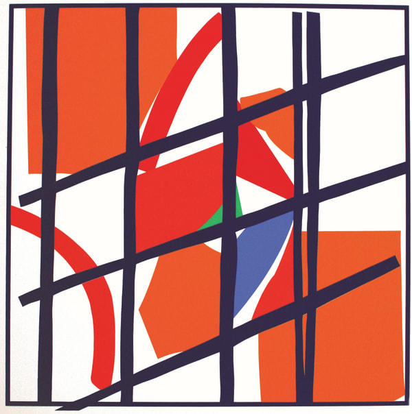 Sandra Blow, Orange and Red Facets, 2003