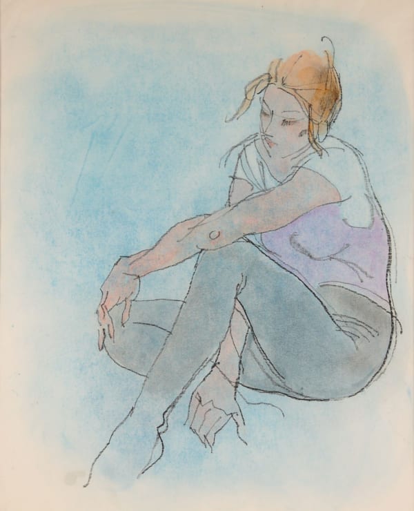 Donald Hamilton Fraser, Dancer Sitting - Grey Tights