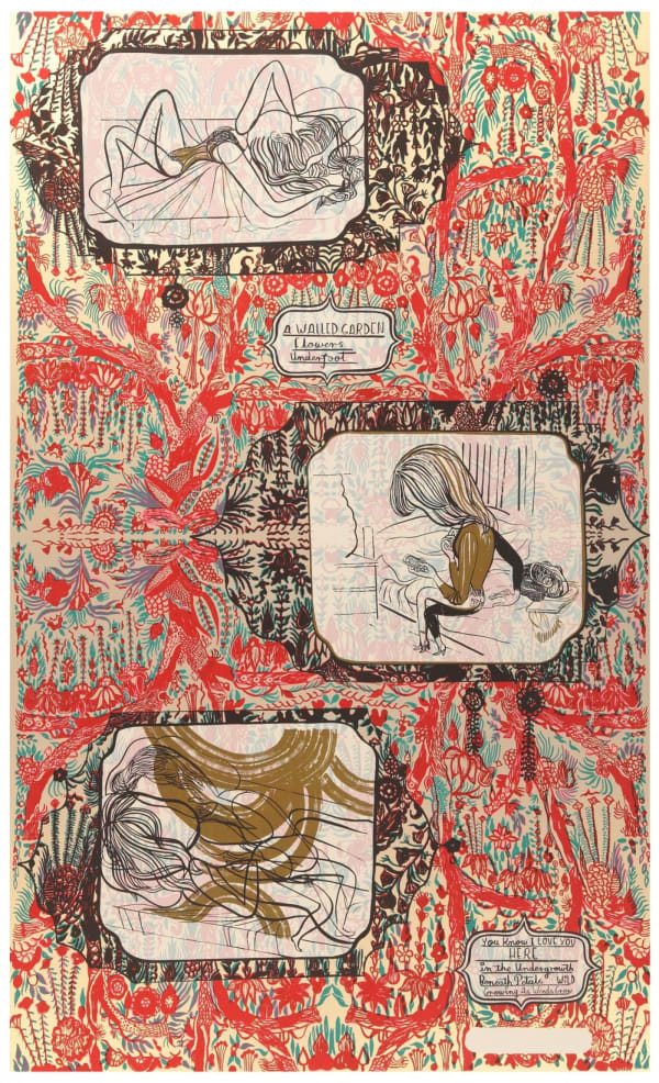 Emma Talbot, A Walled Garden (Red), 2015