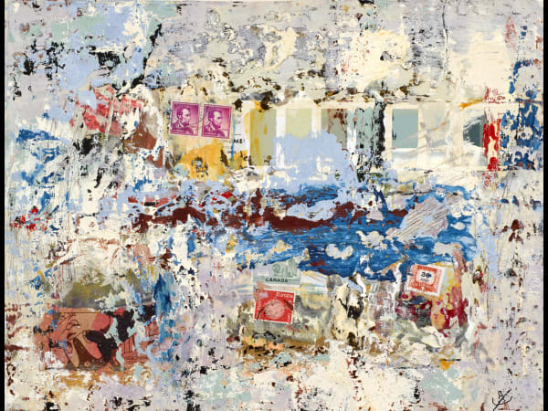John Kingerlee Collage on Indian Paper