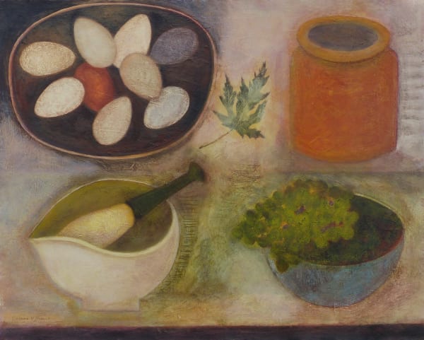 Vivienne Williams, Still Life with Eggs and Grapes, 2024