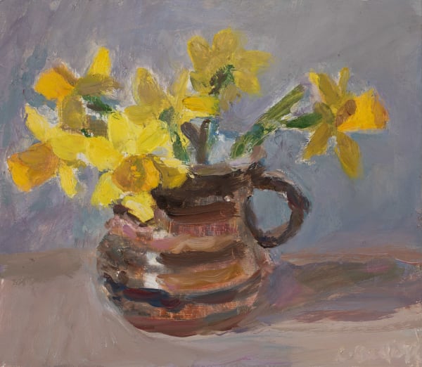 Lynne Cartlidge, Narcissi in a French Coffee Cup, 2024