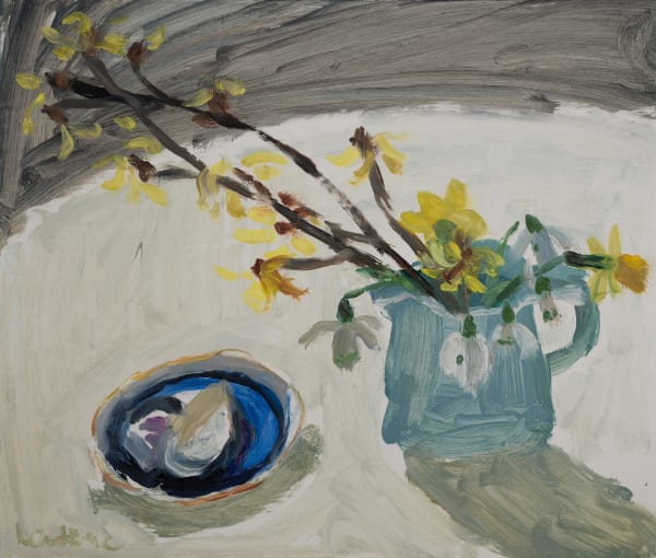 Lynne Cartlidge, Witch Hazel and Mussel Shells Still Life, 2024