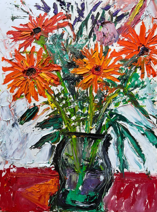 Shani Rhys James MBE, Red Table Cloth III, 2025