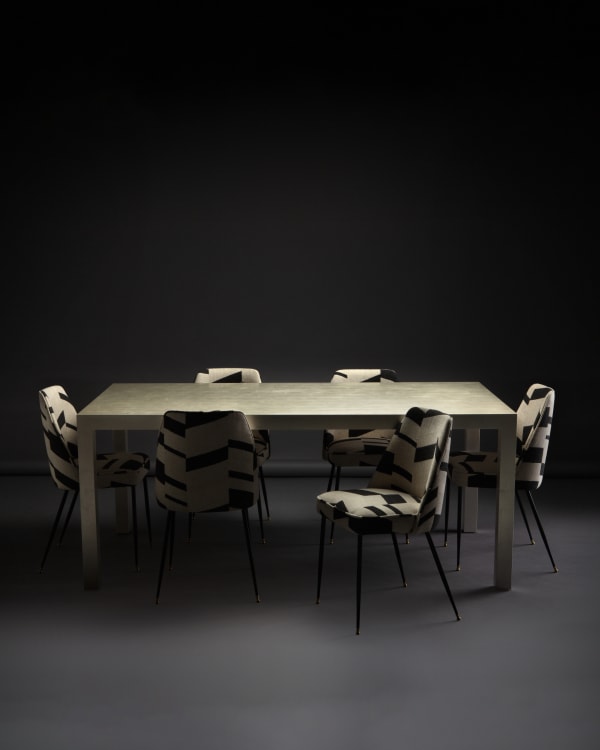 White Gold Leaf Dining Table, 2021 Charles Burnand Studio