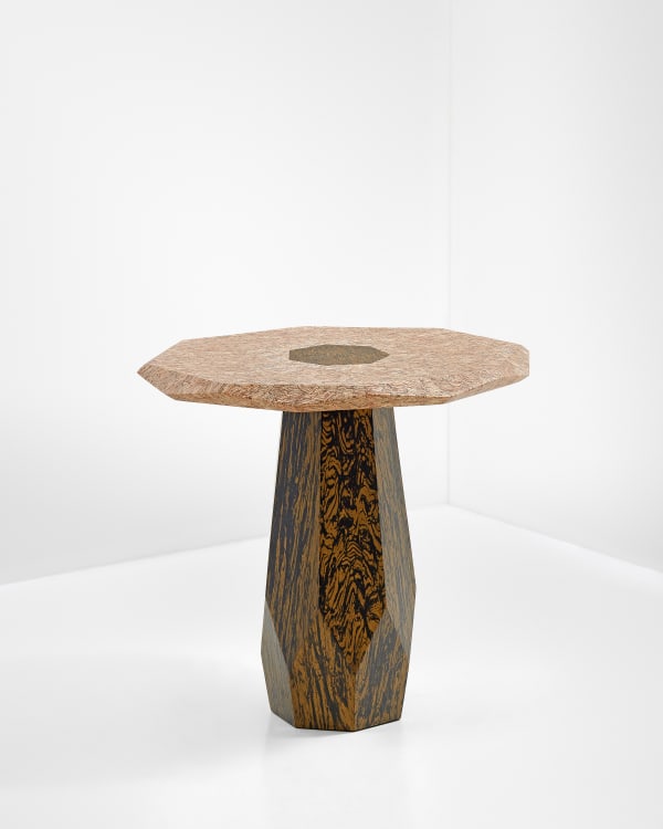Primitive Structures, Side Table 2, Gold/Black