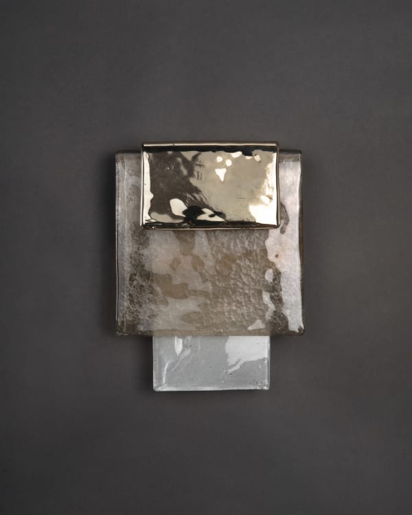 Hand-silvered Mini Placche Wall Sconce