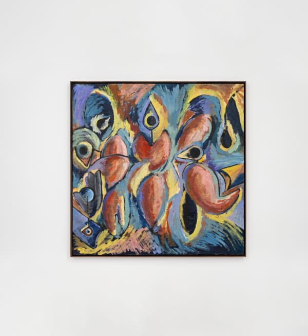 Gianna Dispenza Spent Light, 2024 Oil and concrete on panel, artist-chosen frame 48 x 48 inches (121.9 x 121.9 cm) Framed: 49 1/5 x 49 1/5 x 2 4/5 inches (125 x 125 x 7 cm)