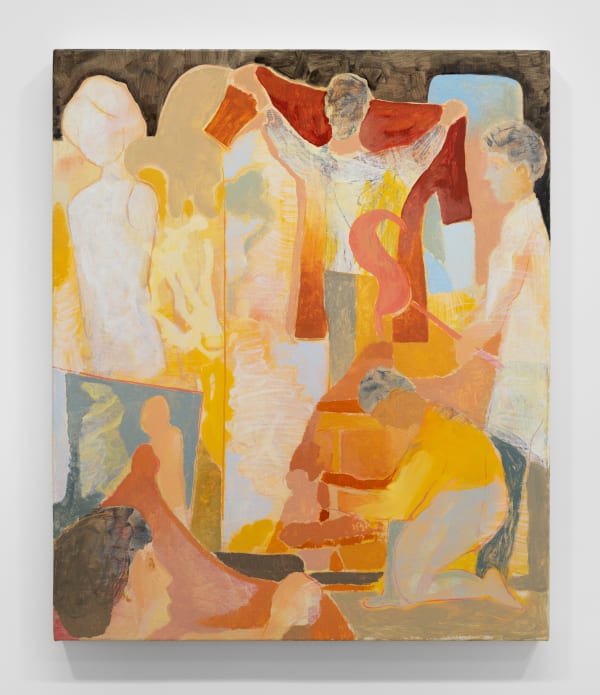 Sam Bornstein Untitled (Daydream Workshop), 2023 Oil and mixed media on canvas on panel 24 x 20 inches (61 x 50.8 cm)