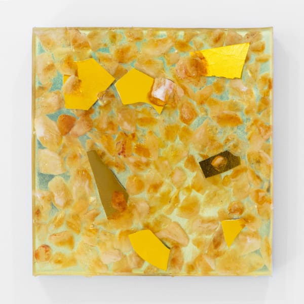 Alteronce Gumby You can have it all, 2021 Gemstones and stained glass cast in resin 12 x 12 inches (30.5 x 30.5 cm)