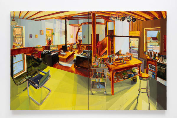 Keiran Brennan Hinton A Week in March, 2023 Oil on linen 56 x 88 inches (142.2 x 223.5 cm)