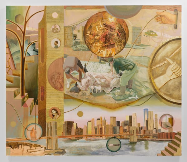 José de Jesús Rodríguez And I'll take to the sky on a natural high (I'll just take to the sky), 2022 Oil on canvas 73 x 86 inches (185.4 x 218.4 cm)