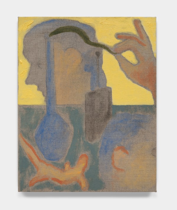 Sam Bornstein Midnight Radio, 2023 Oil and mixed media on linen 14 x 11 inches (35.6 x 27.9 cm)