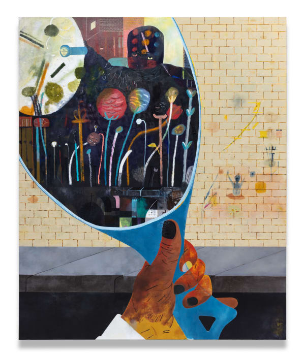 Kenny Rivero Vision of Church Flowers, 2022 Oil on canvas 72 x 60 inches (182.9 x 152.4 cm)