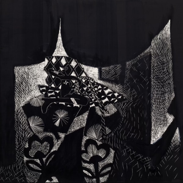 Elena Sisto Wonder Woman, 2021 India ink on panel 16 x 16 inches (40.6 x 40.6 cm)