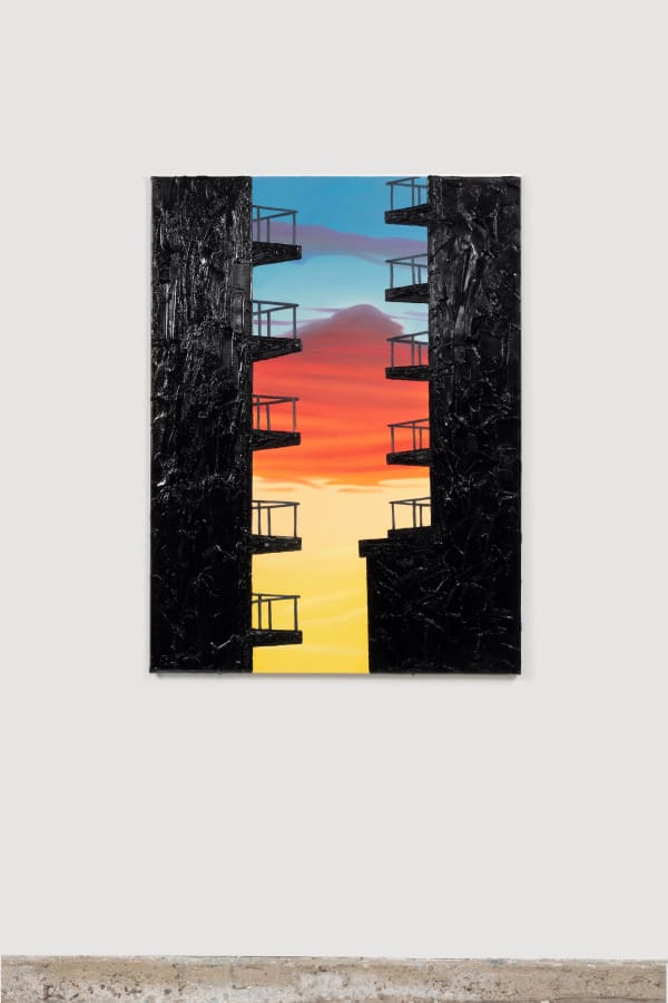 Alec Egan View from the Window, 2021 Oil and flashe on canvas 48 x 36 inches (121.92 x 91.44 cm)