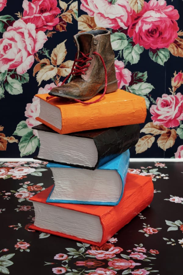 Alec Egan, Stack of Books with Boot, 2021