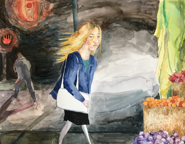 Maggie Ellis, Girl at The Fruit Stand, 2020
