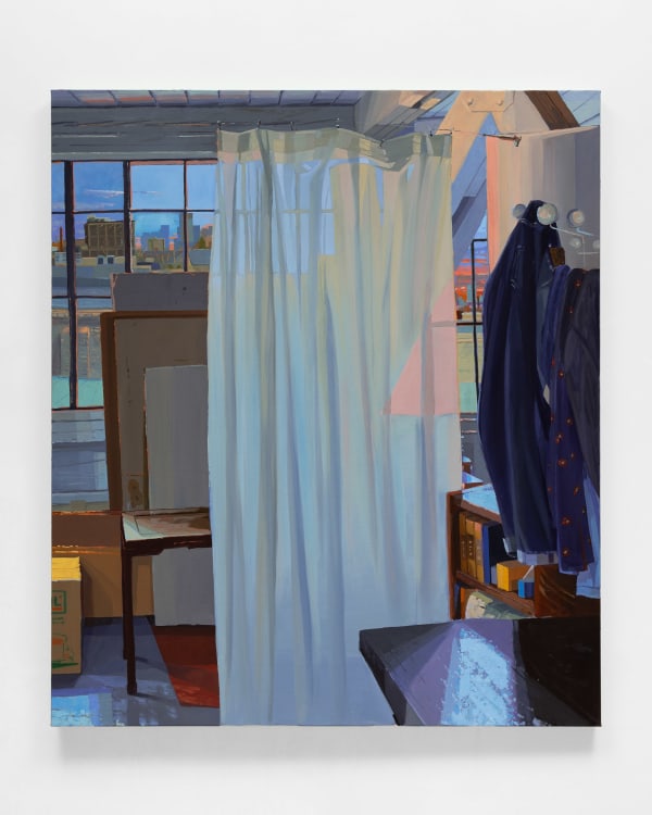 Keiran Brennan Hinton Winter Studio, 2025 Oil on linen 58 x 50 inches (147.3 x 127 cm)