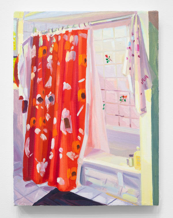 Keiran Brennan Hinton Shower Curtain, 2020 Oil on canvas 12 x 9 inches (30.5 x 22.9 cm)