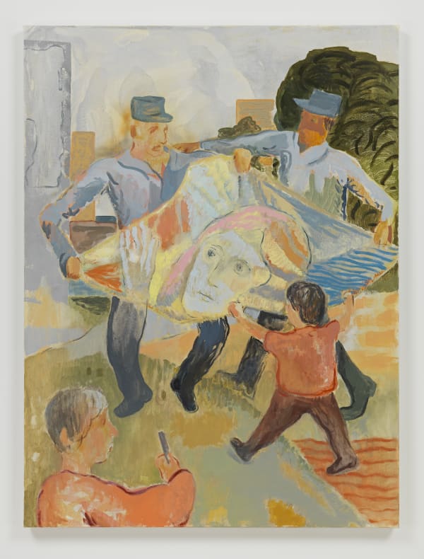 Sam Bornstein, Beach Blanket with Soldiers and Child, 2019