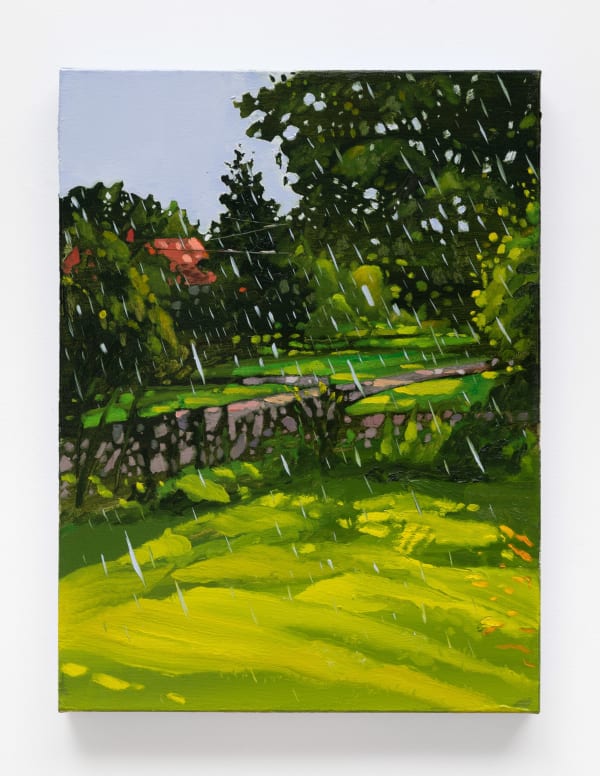 Keiran Brennan Hinton Late Summer Rain, 2023 Oil on canvas 24 x 18 inches (61 x 45.7 cm)