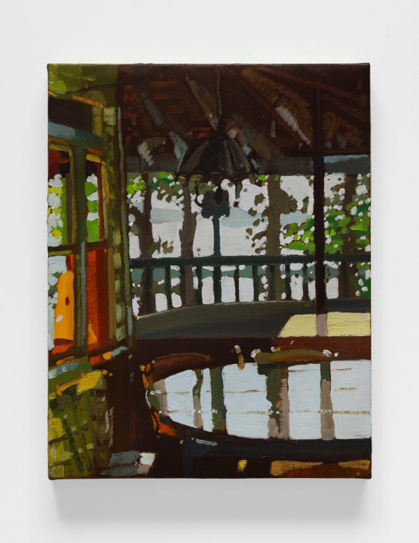 Keiran Brennan Hinton Rainyday Reflection, 2025 Oil on linen 14 x 11 inches (35.6 x 27.9 cm)