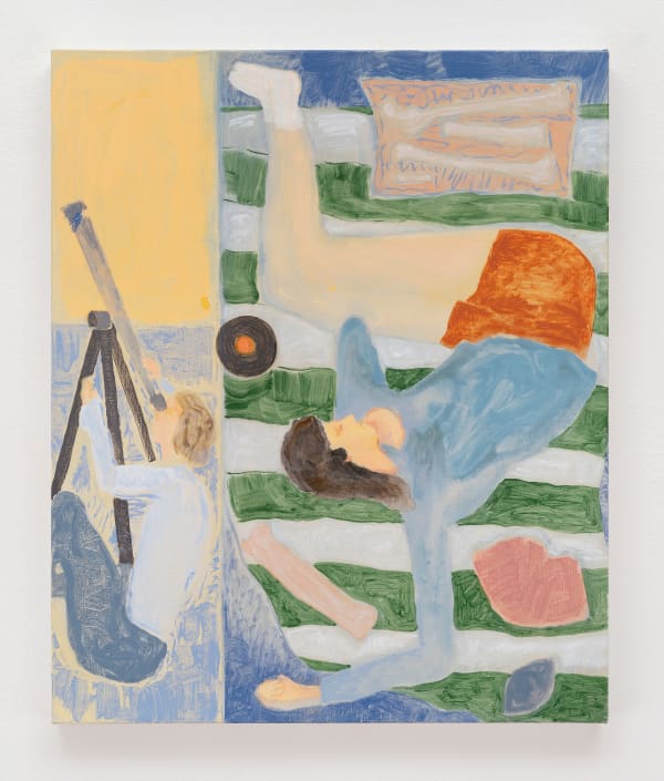 Sam Bornstein Endless Days, 2022 Oil, acrylic ink and airbrush on linen 24 x 20 inches (61 x 50.8 cm)