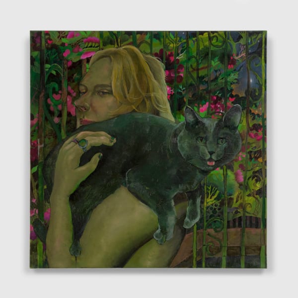 Natalie Strait Shouldercat, 2022 Oil on canvas 30 x 30 inches (76.2 x 76.2 cm)