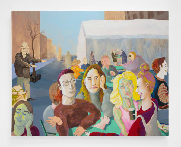 Maggie Ellis Outdoor Dining, 2020 Oil on canvas 36 x 45 inches (91.4 x 114.3 cm)