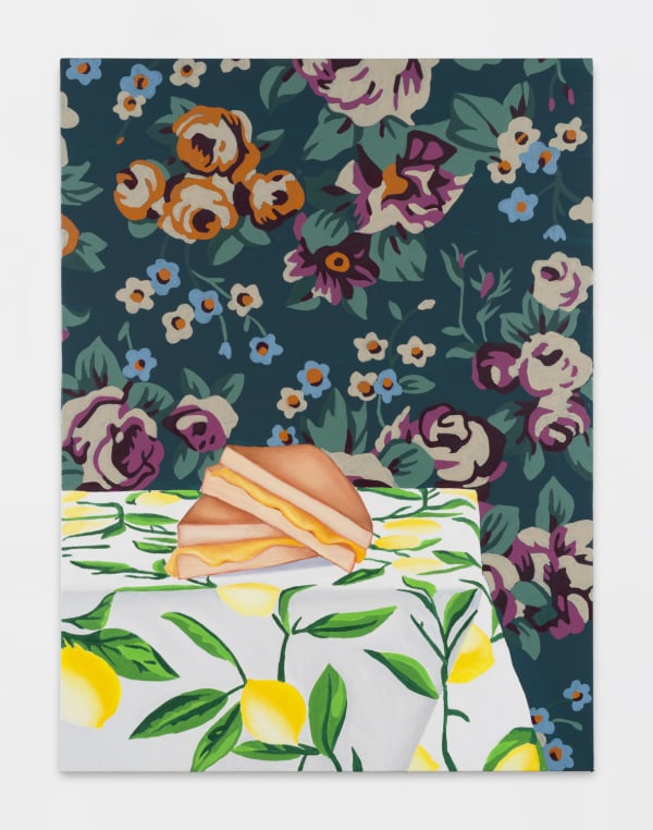Alec Egan Grilled Cheese, 2019 Oil on canvas 40 x 30 inches (101.6 x 76.2 cm)