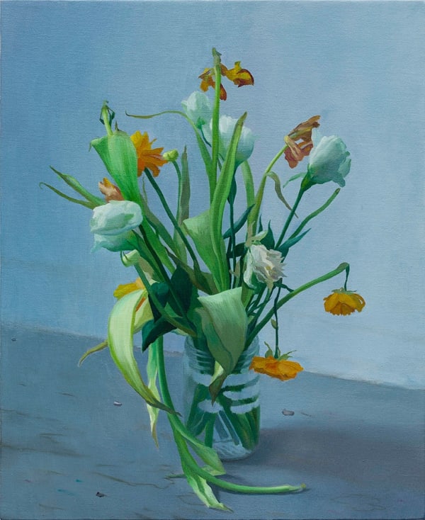 Brandi Twilley Flowers on the Floor, 2018 Oil on canvas 22 x 18 inches (55.9 x 45.7 cm)