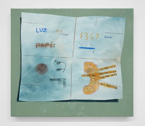 Kenny Rivero Papi Numbers, 2025 Oil on canvas 16 x 18 inches (40.6 x 45.7 cm)